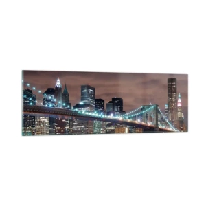 Glasbild - Bild auf glas - Lichter der Großstadt - 90x30 cm