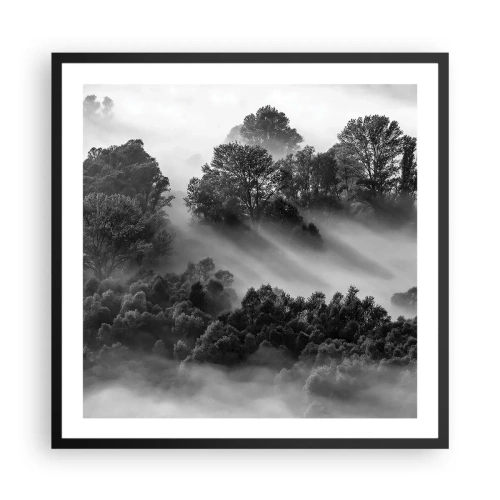 Poster in einem schwarzem Rahmen - Aufstehend aus dem Schlaf - 60x60 cm