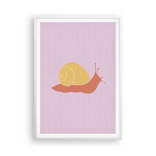 Poster in einem weißen Rahmen - Es gibt keine Eile - 70x100 cm