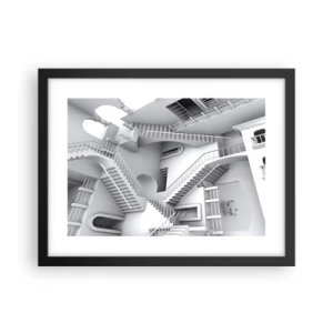 Poster in einem schwarzem Rahmen - Die Paradoxien des Weltraums - 40x30 cm