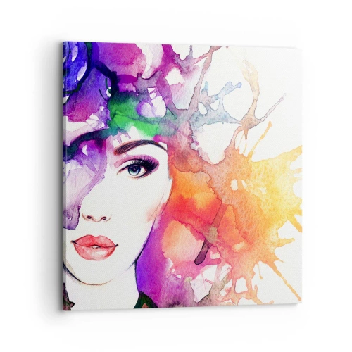 Bild auf Leinwand - Leinwandbild - Mit dem Kopf in den Wolken - 70x70 cm