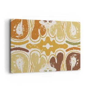 Bild auf Leinwand - Leinwandbild - Warme abstrakte Muster in Gelb- und Brauntönen - 100x70cm - Sentimentale Abstraktion - Moderne Wanddekoration für Wohnzimmer und Schlafzimmer ARTTOR