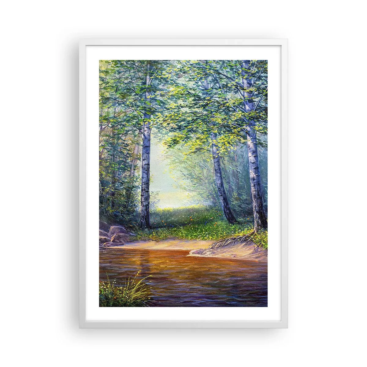 Poster in einem weißen Rahmen - Idyllische Landschaft - 50x70 cm