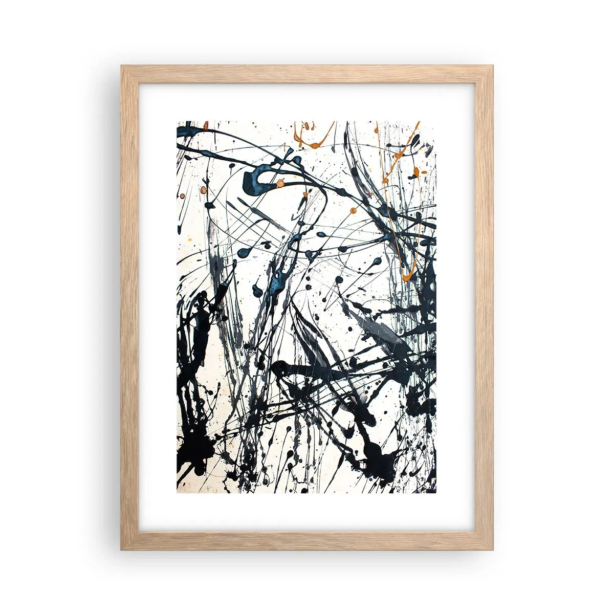 Poster in einem Rahmen aus heller Eiche - Expressionistische Abstraktion - 30x40 cm