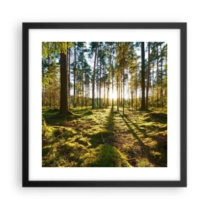 Poster in einem schwarzem Rahmen - … Hinter den sieben Wäldern - 40x40 cm