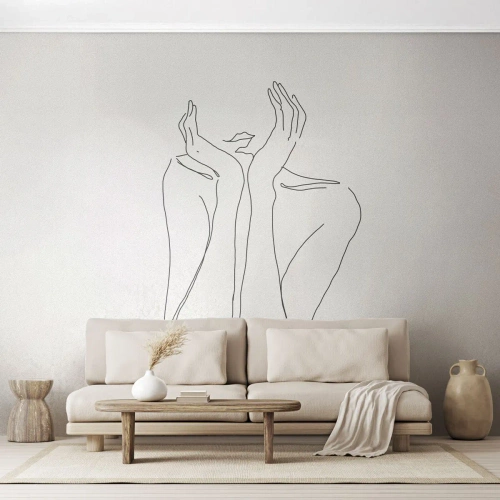 Fototapete Standard Eco - Wovon Mädchen träumen - Frau, Grafik, Stück - 350x256 cm