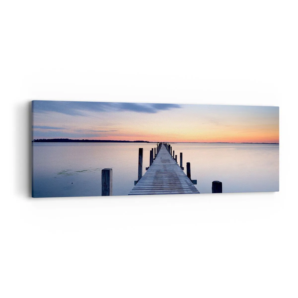 Bild auf Leinwand - Leinwandbild - Die Ruhe einer heiteren Dämmerung - 90x30 cm
