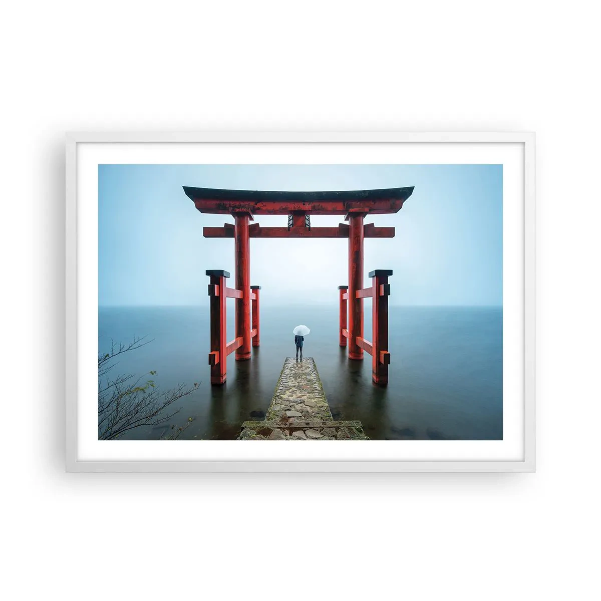 Poster in einem weißen Rahmen - Japanische Träumerei - 70x50 cm