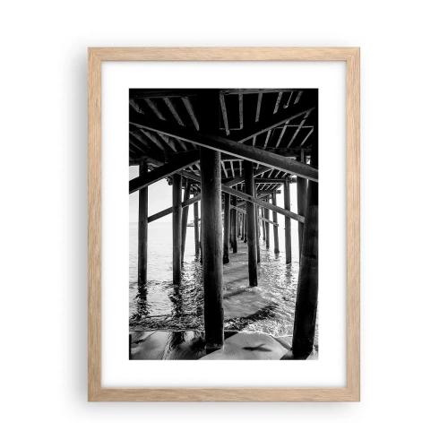 Poster in einem Rahmen aus heller Eiche - Strandversteck - 30x40 cm