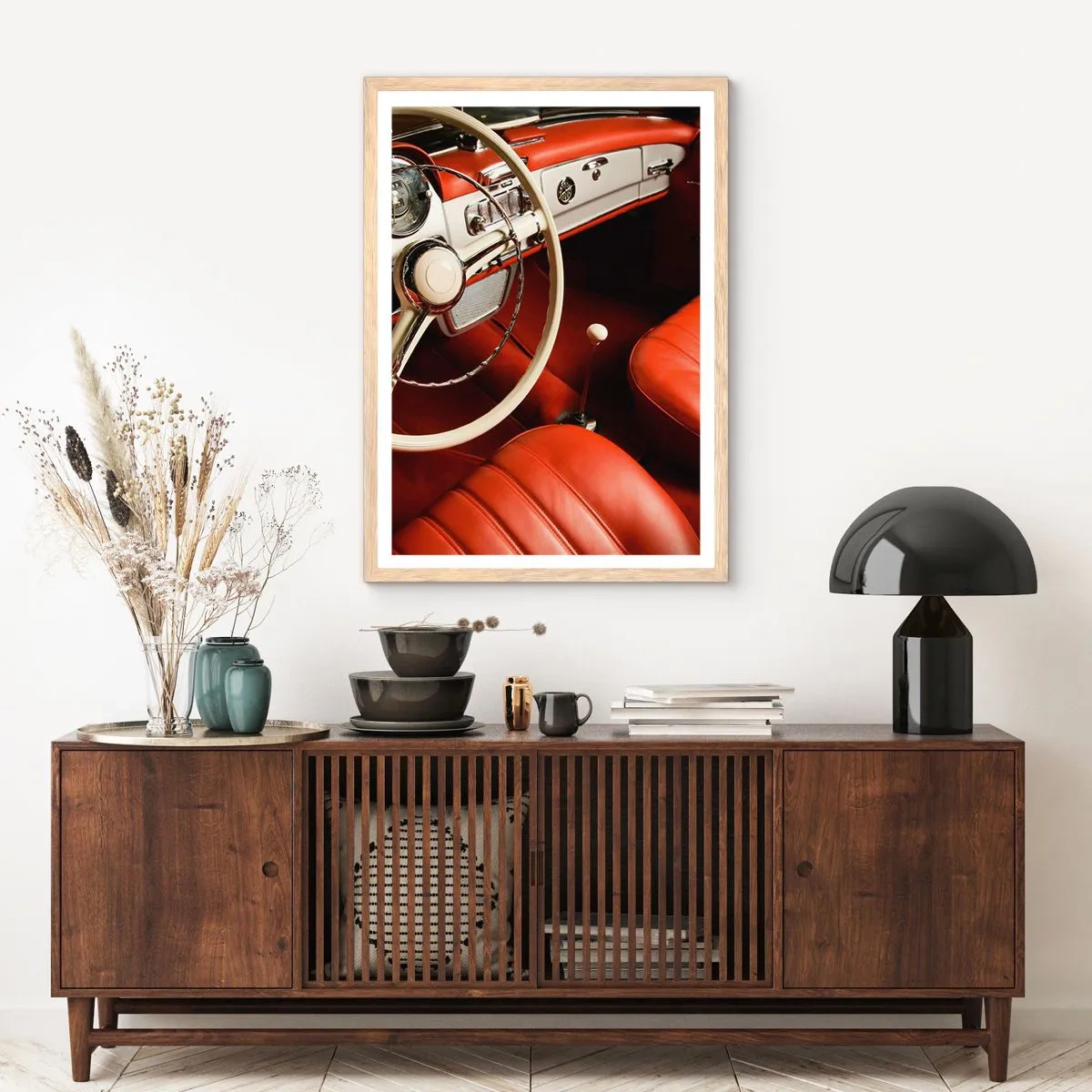 Poster in einem Rahmen aus heller Eiche - Luxus im Vintagestil - 40x50 cm