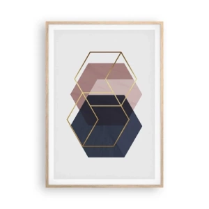 Poster in einem Rahmen aus heller Eiche - Die Kraft der Einfachheit - 70x100 cm