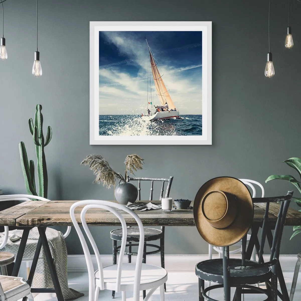 Poster in einem weißen Rahmen - Sie werden uns nicht einholen! - 40x40 cm