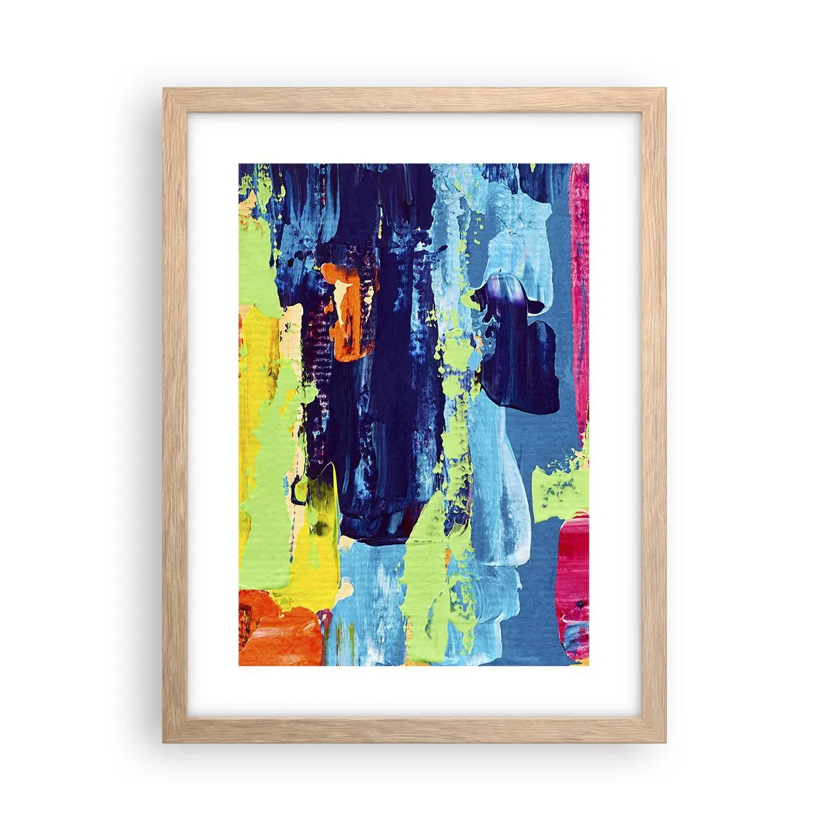 Poster in einem Rahmen aus heller Eiche - Das Leben ist wunderschoen! - 30x40 cm