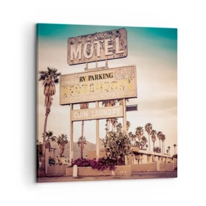 Bild auf Leinwand - Leinwandbild - Hier ist die Zeit stehen geblieben - 60x60 cm