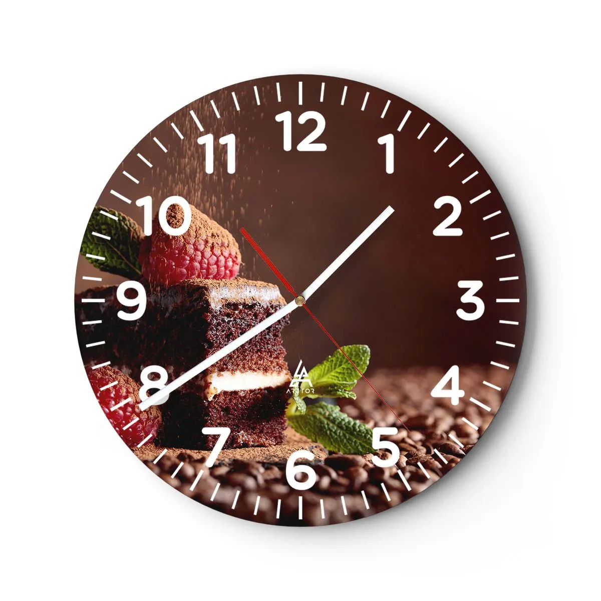 Wanduhr - Glasuhr - Das Leben ist süß - 40x40 cm