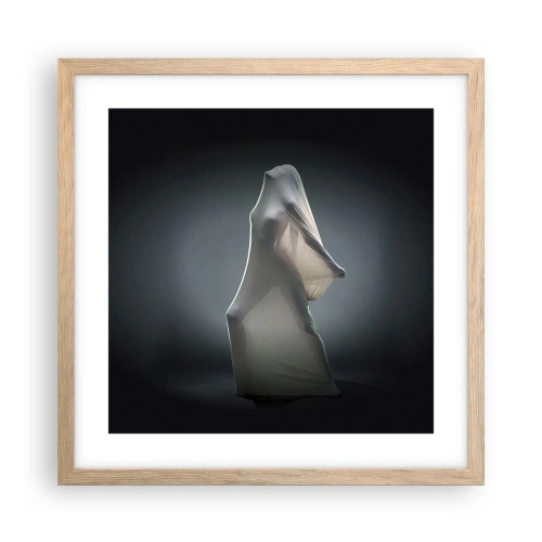 Poster in einem Rahmen aus heller Eiche - Versteckte Wünsche - 40x40 cm