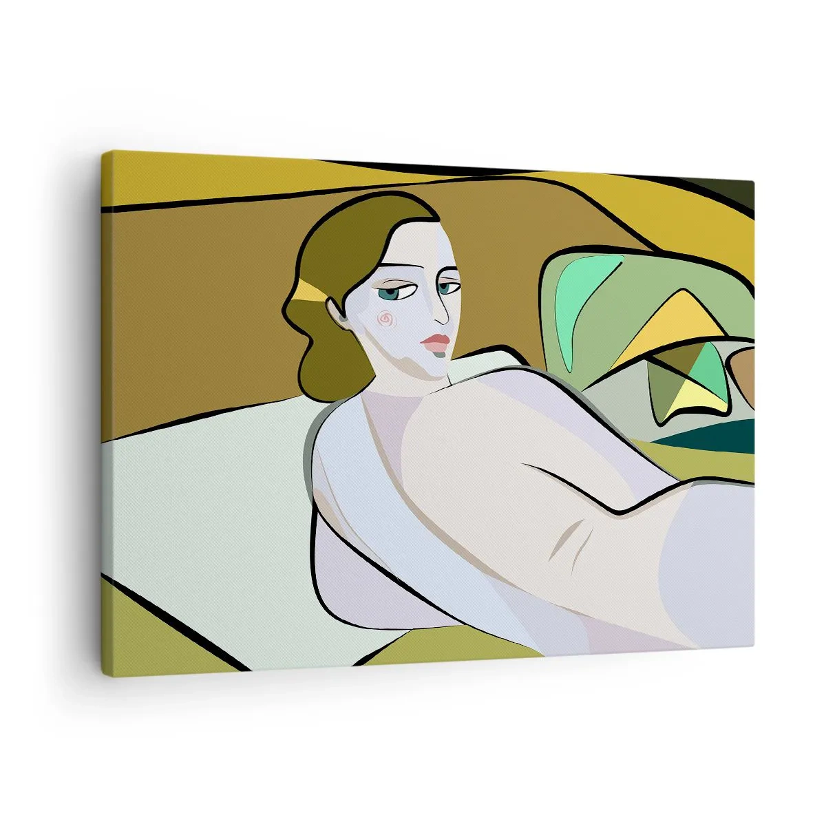 Bild auf Leinwand - Leinwandbild - Abstrakte Figur im modernen Stil - 70x50cm - Intimes Porträt - Moderne Wanddekoration für Wohnzimmer und Schlafzimmer ARTTOR