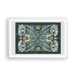 Poster in einem weißen Rahmen - Wie ein Volksausschnitt - 91x61 cm