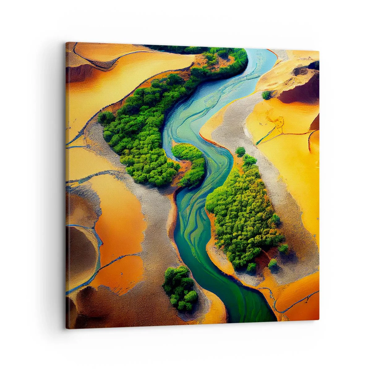 Bild auf Leinwand - Leinwandbild - Lebensspendender Fluss - 50x50 cm