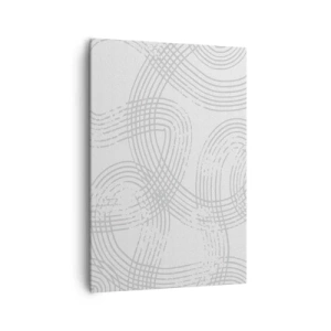 Bild auf Leinwand - Leinwandbild - Ein subtiles Muster mit verwobenen Linien in hellen Farbtönen - 70x100cm - Es gibt keinen einfachen Weg - Moderne Wanddekoration für Wohnzimmer und Schlafzimmer ARTTOR