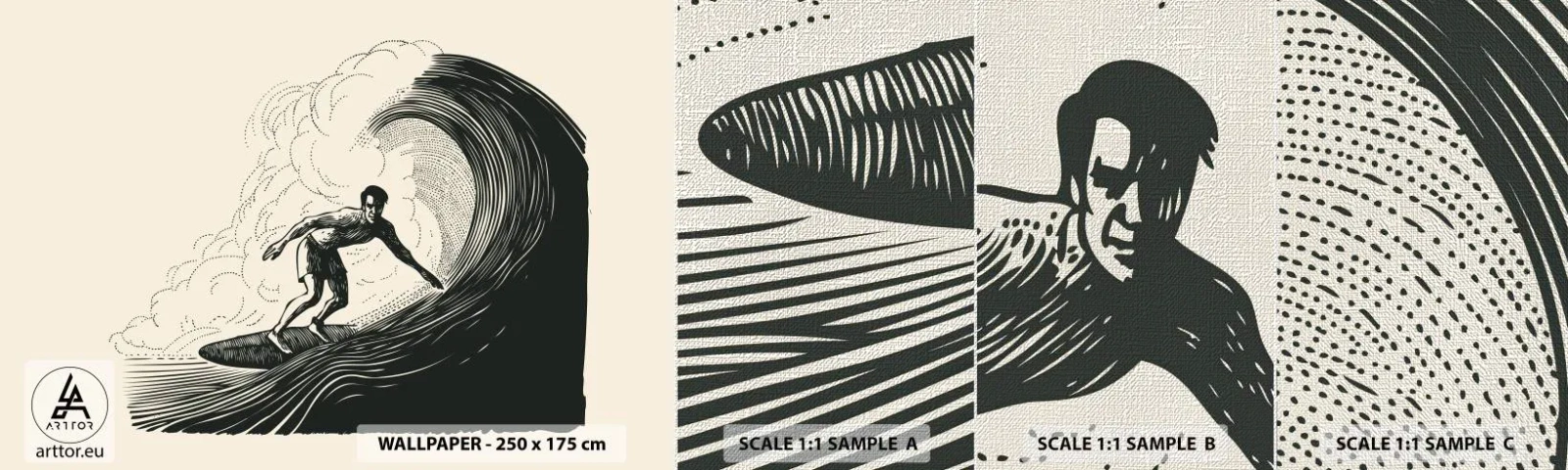 Fototapeten Muster Premium Canvas - König der Welle - Welle, Surfen, Sport - 100x30 cm