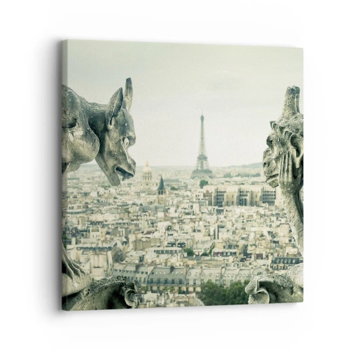 Bild auf Leinwand - Leinwandbild - Pariser Plaudern - 30x30 cm