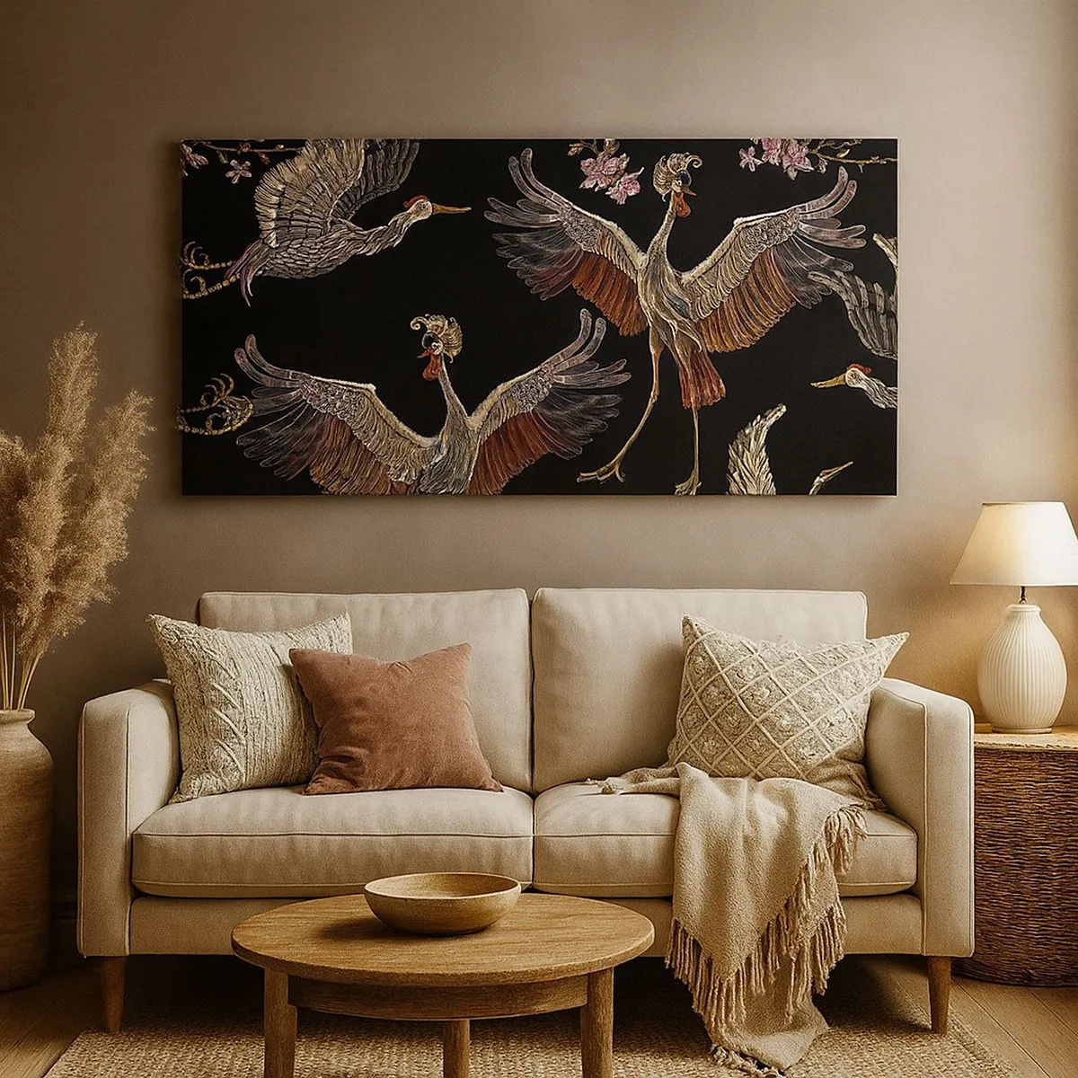 Bild auf Leinwand - Leinwandbild - Märchenvogel - 100x40 cm