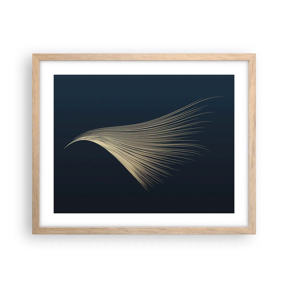Poster in einem Rahmen aus heller Eiche - Wie das Haar eines Engels - 50x40 cm