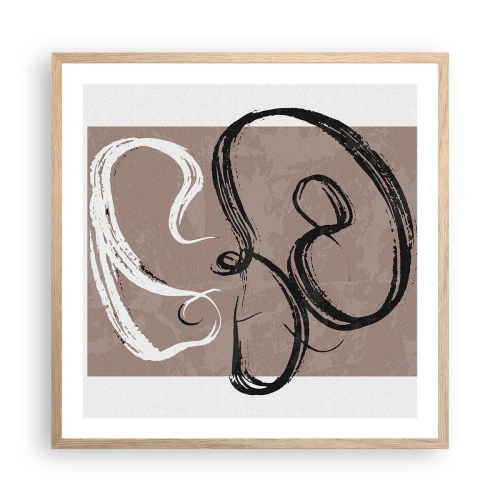 Poster in einem Rahmen aus heller Eiche - Komposition – die Suche nach Fülle - 60x60 cm