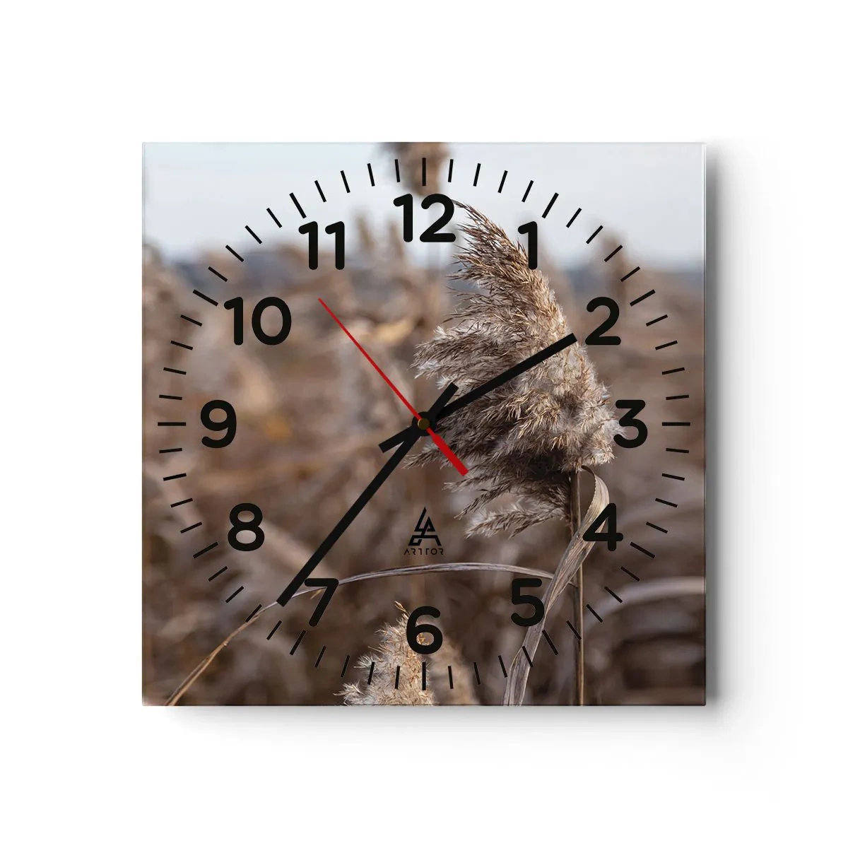 Wanduhr - Glasuhr - Zeit, mit dem Wind zu gehen - 30x30 cm