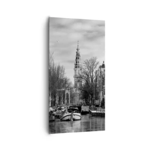 Bild auf Leinwand - Leinwandbild - Amsterdamer Atmosphäre - 65x120 cm