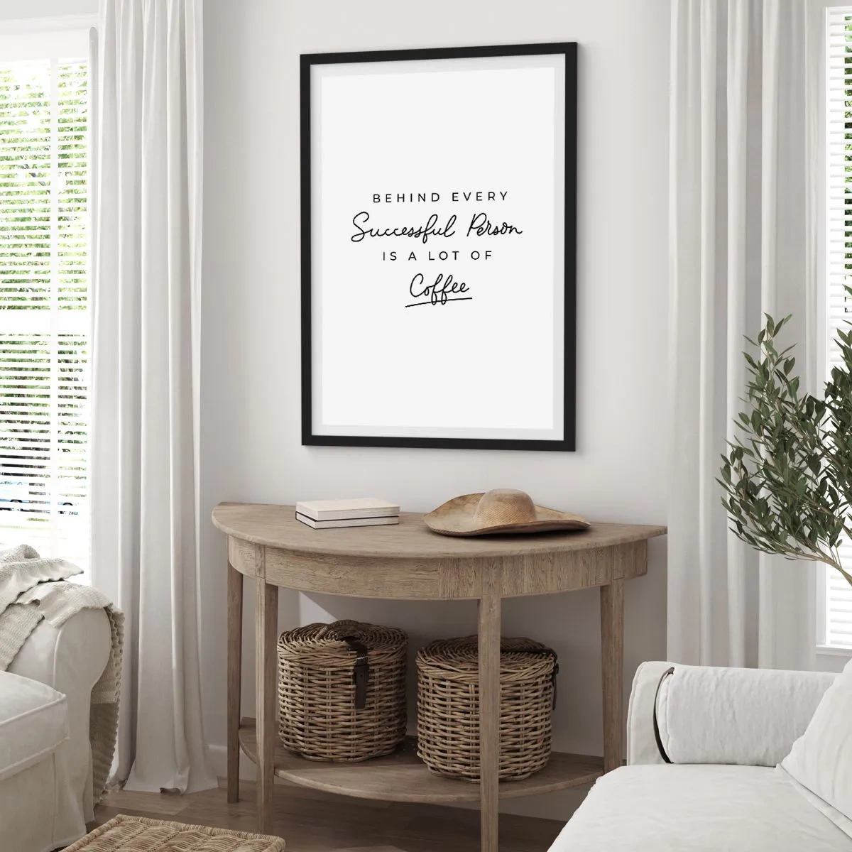 Poster in einem schwarzem Rahmen - Erfolgsgeheimnis - 70x100 cm