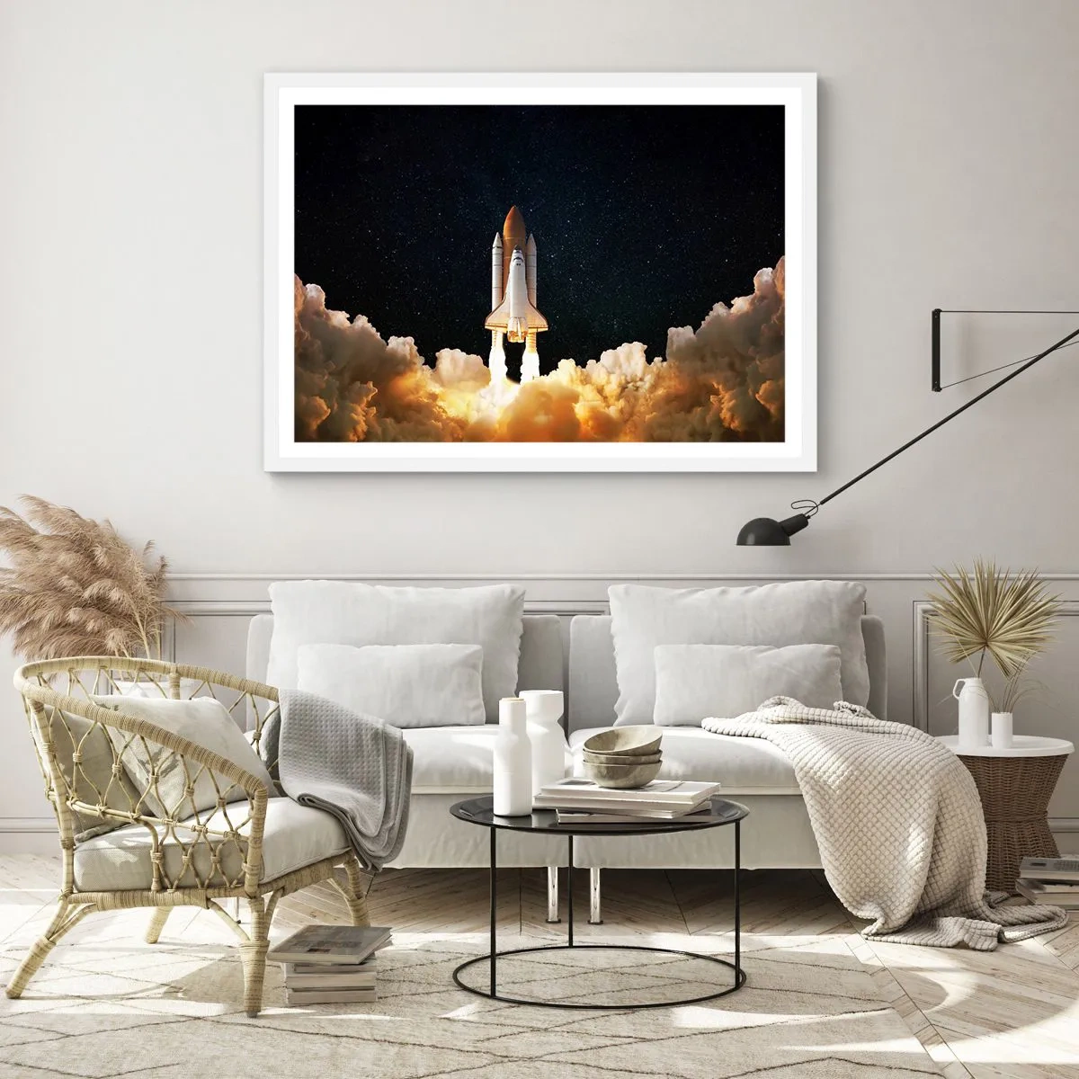 Poster in einem weißen Rahmen - Ad Astra! - 100x70 cm