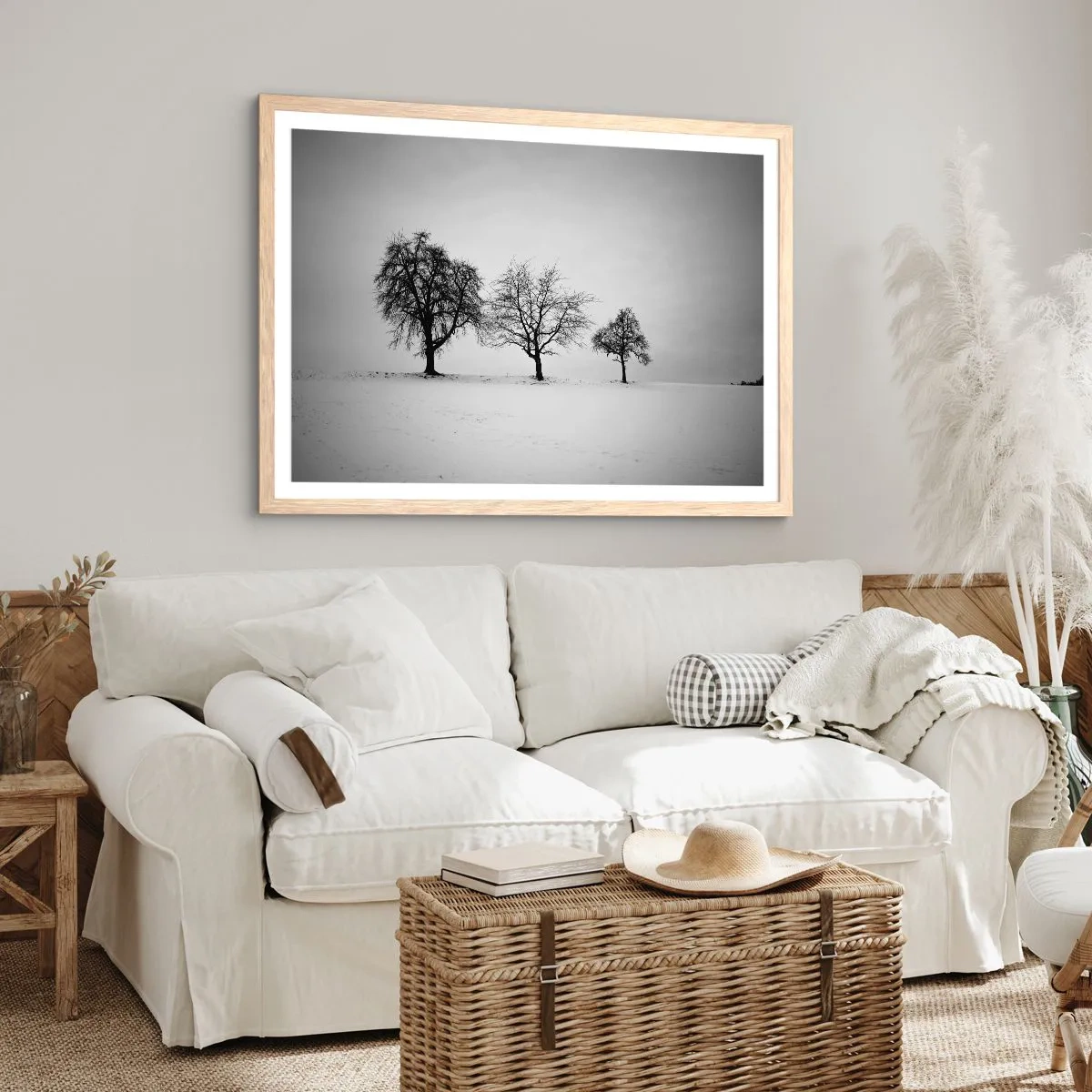 Poster in einem Rahmen aus heller Eiche - Wovon träumen sie? - 100x70 cm