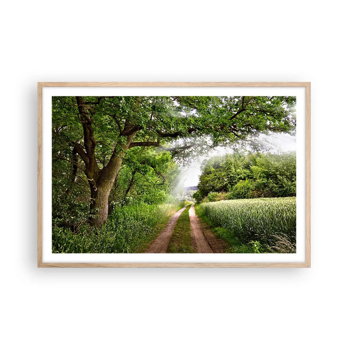 Poster in einem Rahmen aus heller Eiche - Et in Arcadia ego - 91x61 cm