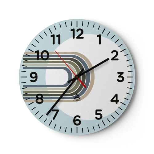 Wanduhr - Glasuhr - Unwiderstehliche Anziehungskraft - 40x40 cm