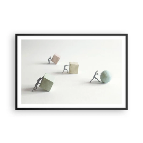 Poster in einem schwarzem Rahmen - Pures Leben - 91x61 cm