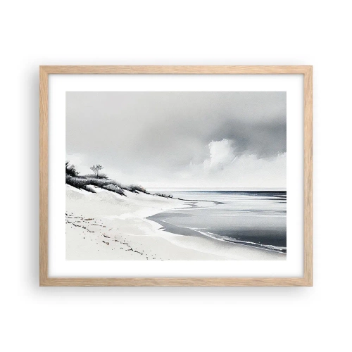 Poster in einem Rahmen aus heller Eiche - Für immer zusammen - 50x40 cm