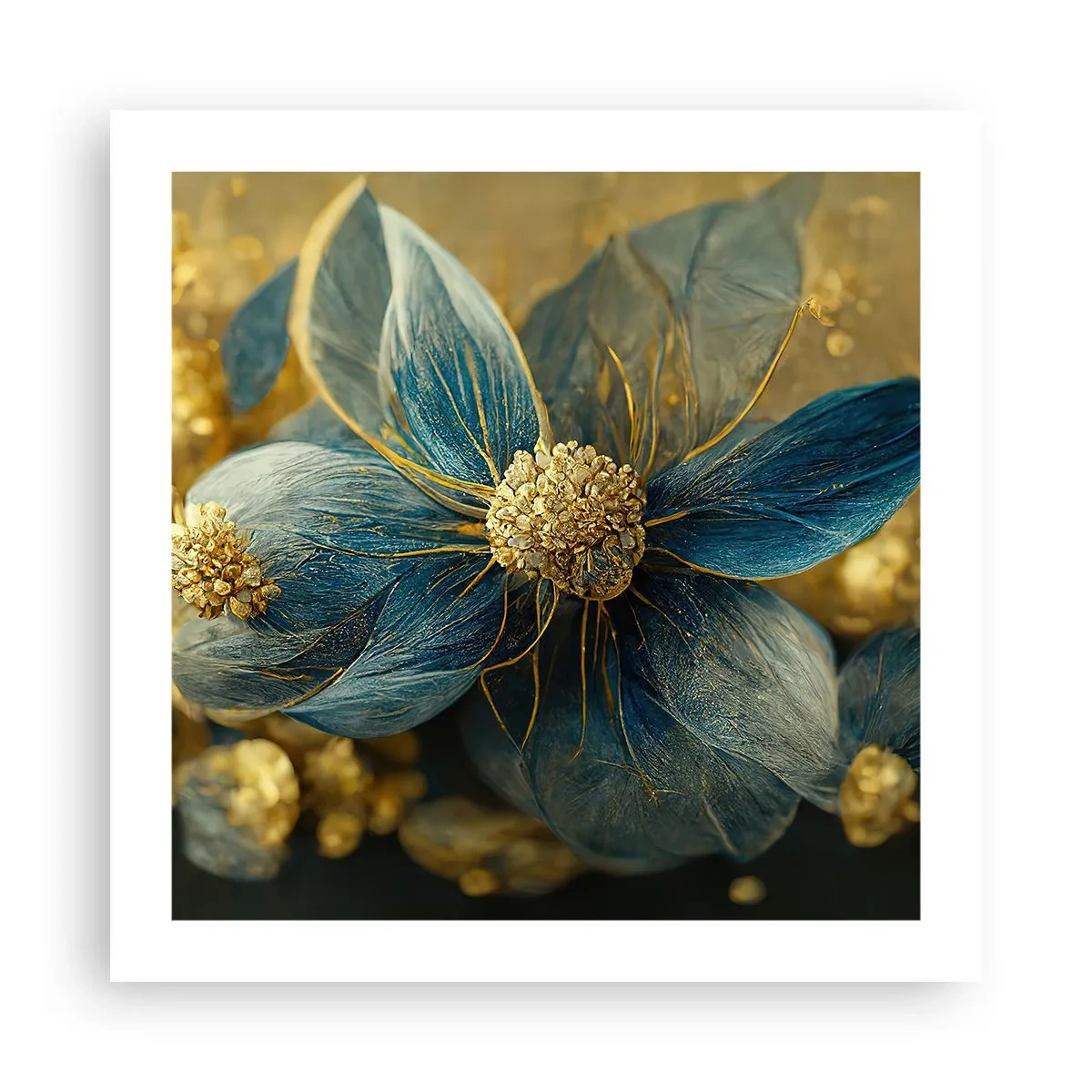 Poster - Mit Gold blühen - 50x50 cm