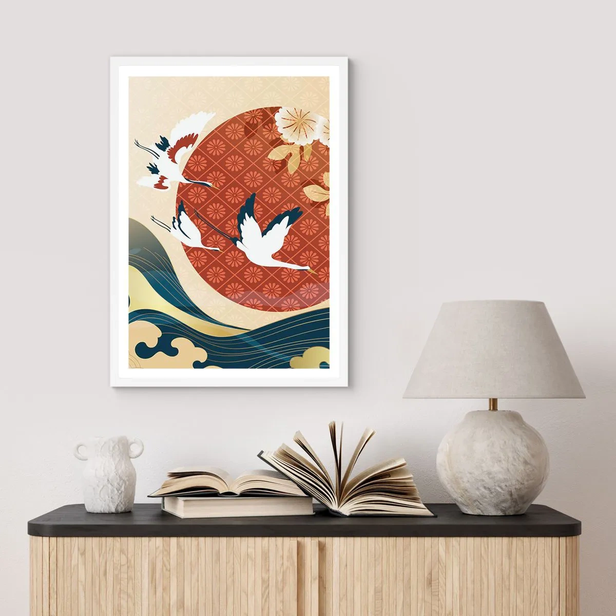 Poster in einem weißen Rahmen - Japanisches Märchen - 40x50 cm
