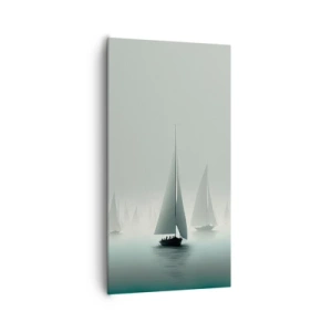 Bild auf Leinwand - Leinwandbild - Aus Nebel - 65x120 cm