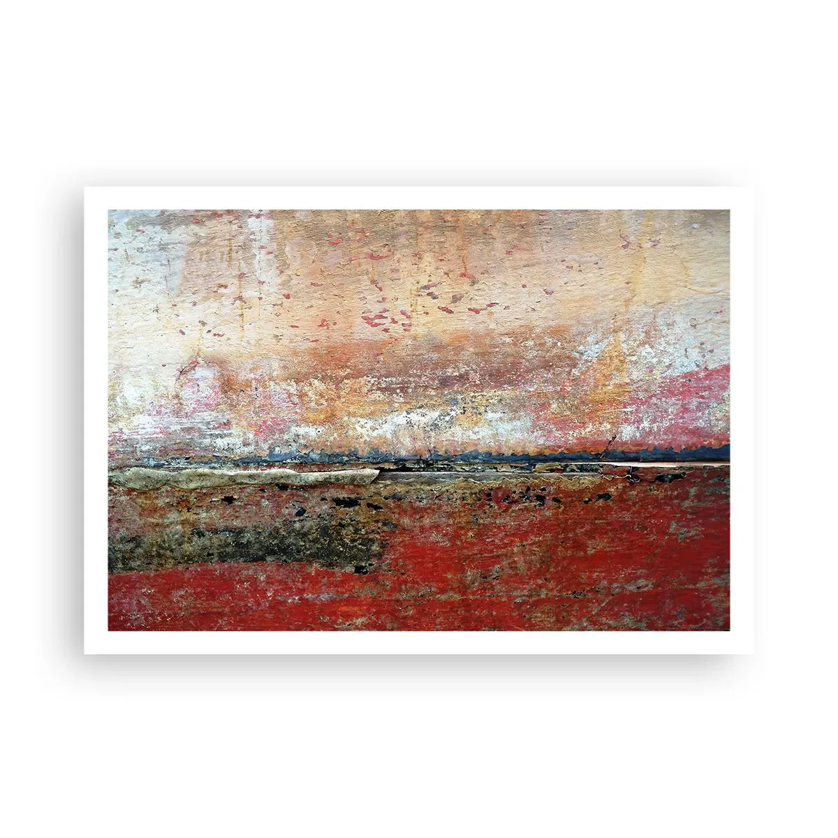 Poster - Eine abstrakte Komposition, inspiriert vom Meer und der Natur. - 100x70cm - Vielleicht liegt es am Meer - Moderne Wanddekoration für Wohnzimmer und Schlafzimmer ARTTOR