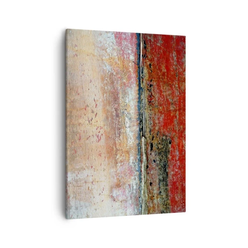Bild auf Leinwand - Leinwandbild - Eine abstrakte Komposition, inspiriert vom Meer und der Natur. - 50x70cm - Vielleicht liegt es am Meer - Moderne Wanddekoration für Wohnzimmer und Schlafzimmer ARTTOR