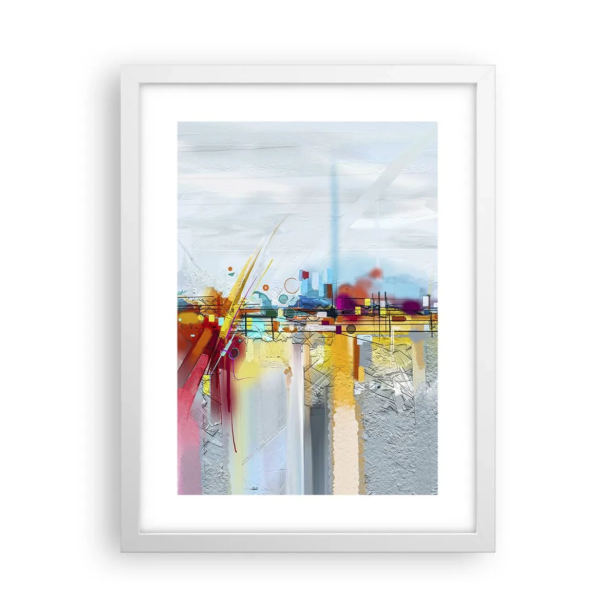 Poster in einem weißen Rahmen - Freudenbrücke über den Fluss des Lebens - 30x40 cm