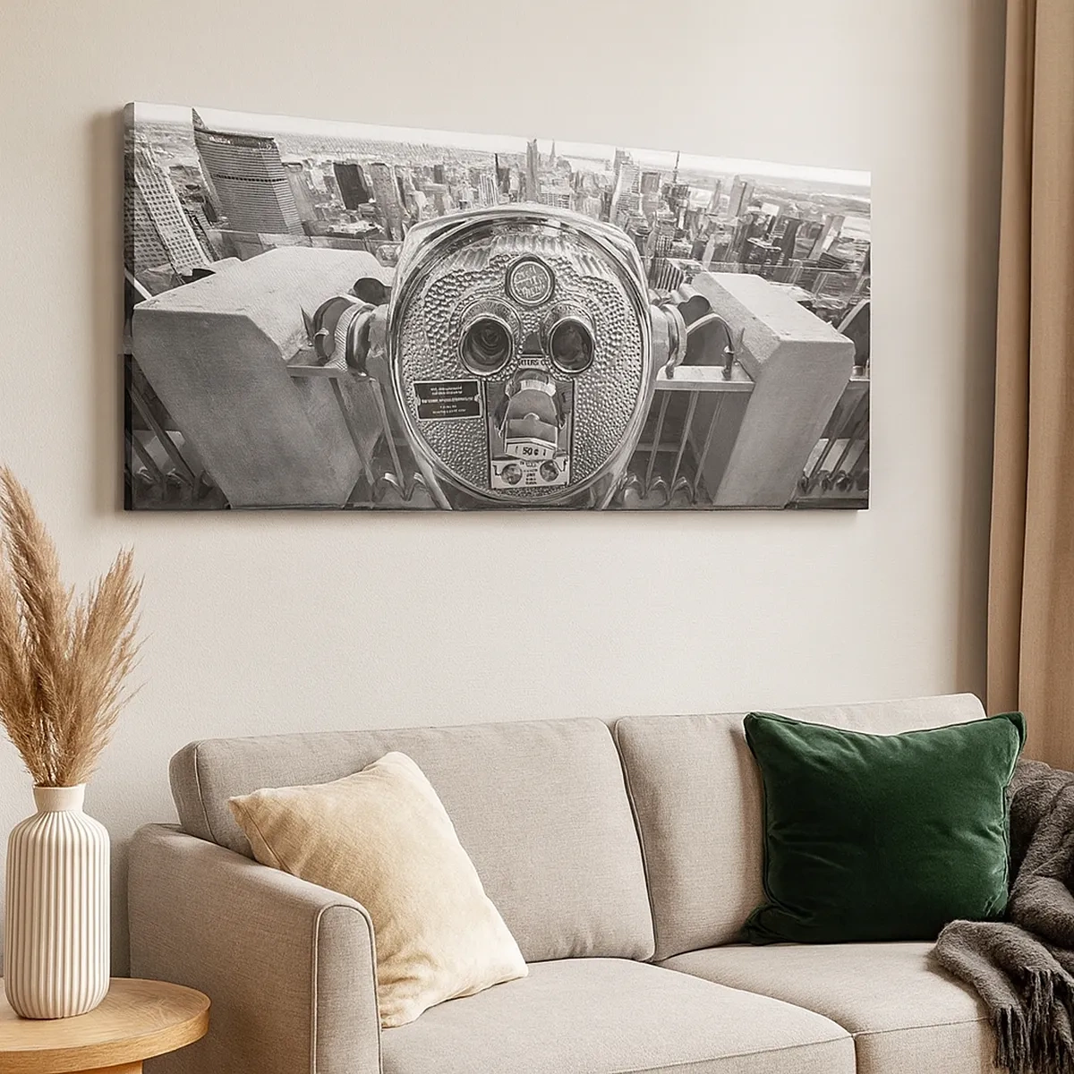 Bild auf Leinwand - Leinwandbild - Stadt über den Städten - 30x30 cm