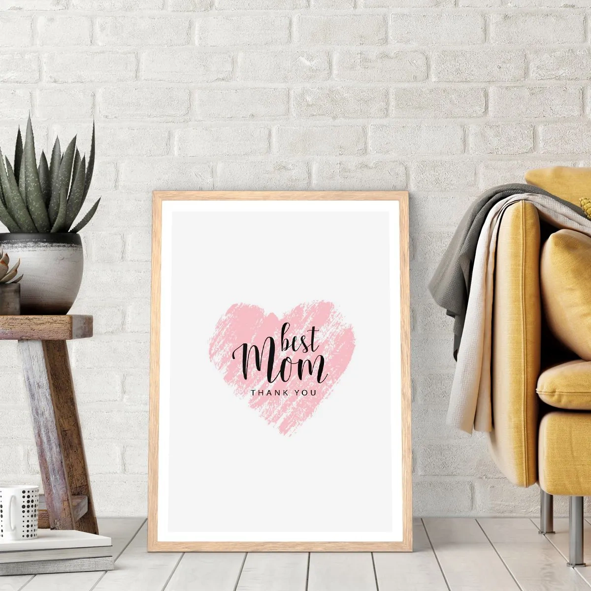 Poster in einem Rahmen aus heller Eiche - Immer der richtige Moment - 30x40 cm