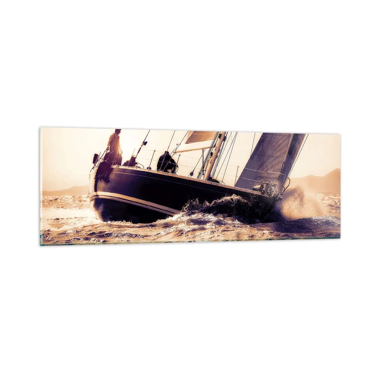 Glasbild - Bild auf glas - Segle, Seemann - 90x30 cm