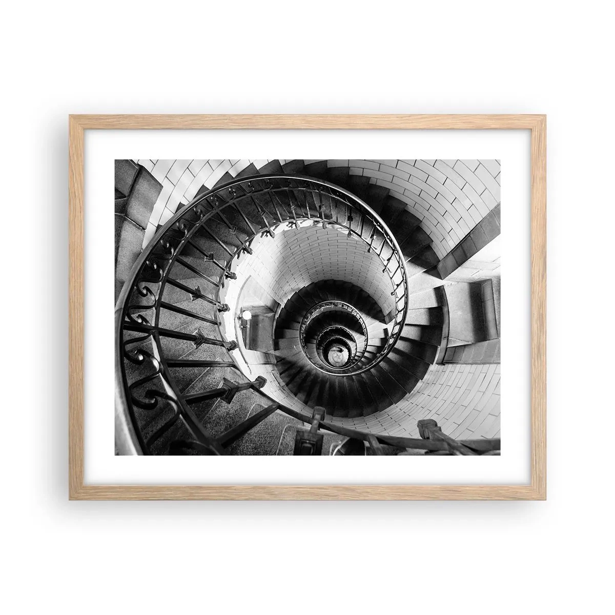 Poster in einem Rahmen aus heller Eiche - Höher und höher - 50x40 cm