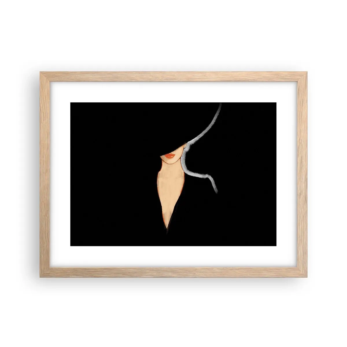 Poster in einem Rahmen aus heller Eiche - Eleganz und Stil - 40x30 cm