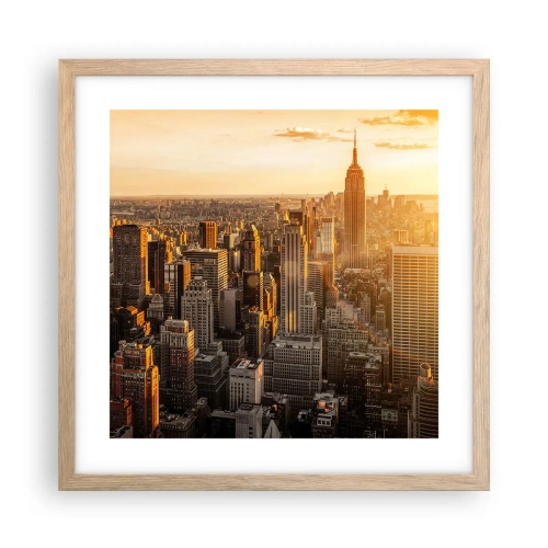 Poster in einem Rahmen aus heller Eiche - In der Sonne wachsen - 40x40 cm